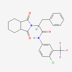 N-[4-chloro-3-(trifluoromethyl)phenyl]-2-(1,3-dioxooctahydro-2H-isoindol-2-yl)-3-phenylpropanamide