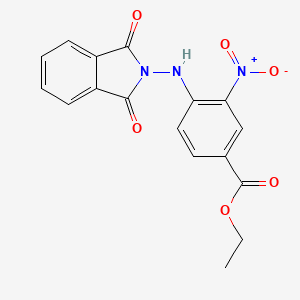 molecular formula C17H13N3O6 B3972670 ethyl 4-[(1,3-dioxo-1,3-dihydro-2H-isoindol-2-yl)amino]-3-nitrobenzoate 