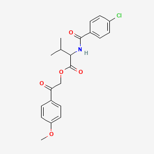 2-(4-methoxyphenyl)-2-oxoethyl N-(4-chlorobenzoyl)valinate