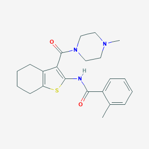 2-methyl-N-{3-[(4-methylpiperazin-1-yl)carbonyl]-4,5,6,7-tetrahydro-1-benzothiophen-2-yl}benzamide