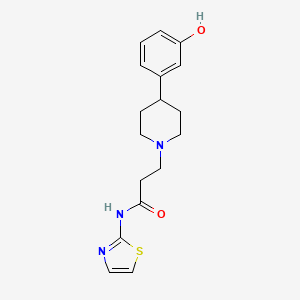 3-[4-(3-hydroxyphenyl)piperidin-1-yl]-N-1,3-thiazol-2-ylpropanamide