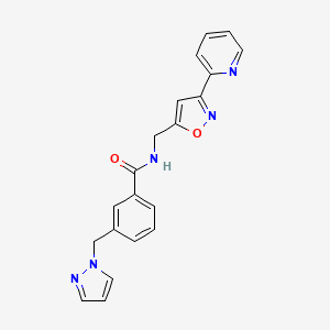 3-(1H-pyrazol-1-ylmethyl)-N-[(3-pyridin-2-ylisoxazol-5-yl)methyl]benzamide