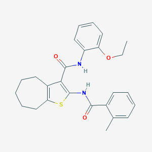 N-(2-ethoxyphenyl)-2-[(2-methylbenzoyl)amino]-5,6,7,8-tetrahydro-4H-cyclohepta[b]thiophene-3-carboxamide