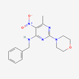 N-benzyl-6-methyl-2-(4-morpholinyl)-5-nitro-4-pyrimidinamine