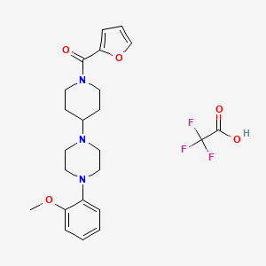 molecular formula C23H28F3N3O5 B3972757 1-[1-(2-furoyl)-4-piperidinyl]-4-(2-methoxyphenyl)piperazine trifluoroacetate 