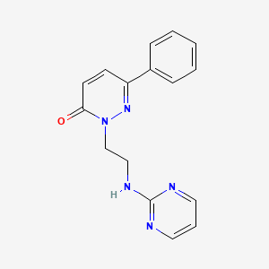 molecular formula C16H15N5O B3972769 6-phenyl-2-[2-(2-pyrimidinylamino)ethyl]-3(2H)-pyridazinone trifluoroacetate 