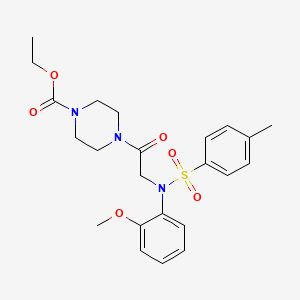 ethyl 4-{N-(2-methoxyphenyl)-N-[(4-methylphenyl)sulfonyl]glycyl}-1-piperazinecarboxylate