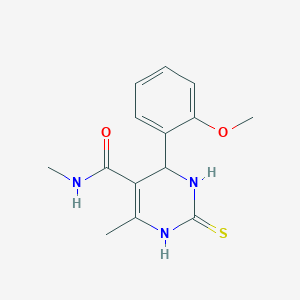 4-(2-methoxyphenyl)-N,6-dimethyl-2-thioxo-1,2,3,4-tetrahydro-5-pyrimidinecarboxamide