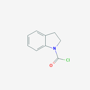 molecular formula C9H8ClNO B039728 2,3-dihydro-1H-indole-1-carbonyl chloride CAS No. 117086-91-6