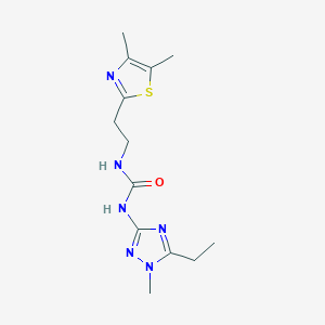 molecular formula C13H20N6OS B3972816 N-[2-(4,5-dimethyl-1,3-thiazol-2-yl)ethyl]-N'-(5-ethyl-1-methyl-1H-1,2,4-triazol-3-yl)urea trifluoroacetate 