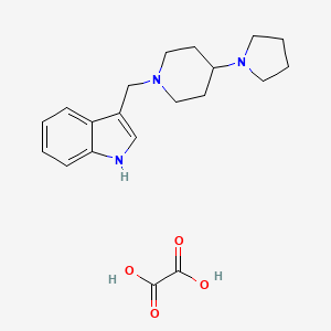 molecular formula C20H27N3O4 B3972827 3-{[4-(1-pyrrolidinyl)-1-piperidinyl]methyl}-1H-indole oxalate 