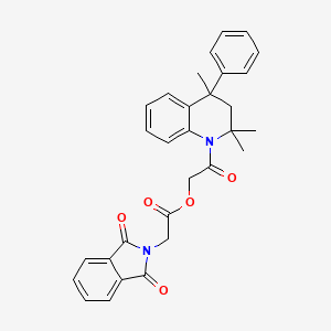 2-oxo-2-(2,2,4-trimethyl-4-phenyl-3,4-dihydro-1(2H)-quinolinyl)ethyl (1,3-dioxo-1,3-dihydro-2H-isoindol-2-yl)acetate