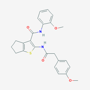 N-(2-methoxyphenyl)-2-{[(4-methoxyphenyl)acetyl]amino}-5,6-dihydro-4H-cyclopenta[b]thiophene-3-carboxamide