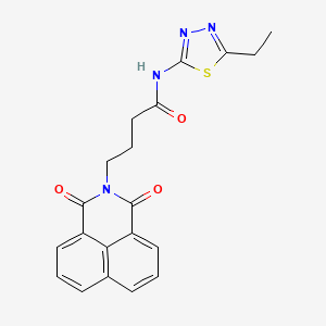 molecular formula C20H18N4O3S B3972856 4-(1,3-dioxo-1H-benzo[de]isoquinolin-2(3H)-yl)-N-(5-ethyl-1,3,4-thiadiazol-2-yl)butanamide 