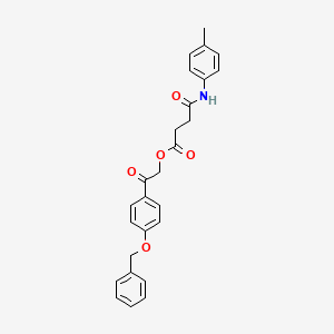 2-[4-(benzyloxy)phenyl]-2-oxoethyl 4-[(4-methylphenyl)amino]-4-oxobutanoate