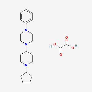 molecular formula C22H33N3O4 B3972916 1-(1-cyclopentyl-4-piperidinyl)-4-phenylpiperazine oxalate 