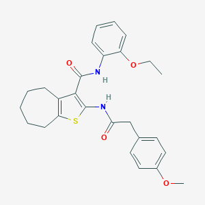 N-(2-ethoxyphenyl)-2-{[(4-methoxyphenyl)acetyl]amino}-5,6,7,8-tetrahydro-4H-cyclohepta[b]thiophene-3-carboxamide