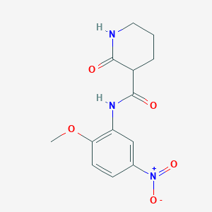 N-(2-methoxy-5-nitrophenyl)-2-oxo-3-piperidinecarboxamide