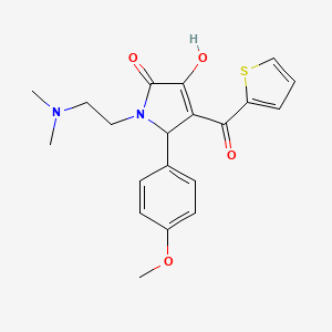 molecular formula C20H22N2O4S B3972954 1-[2-(dimethylamino)ethyl]-3-hydroxy-5-(4-methoxyphenyl)-4-(2-thienylcarbonyl)-1,5-dihydro-2H-pyrrol-2-one 