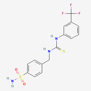 4-{[({[3-(trifluoromethyl)phenyl]amino}carbonothioyl)amino]methyl}benzenesulfonamide