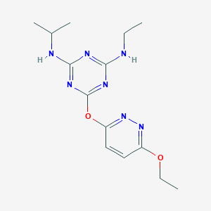 6-[(6-ethoxy-3-pyridazinyl)oxy]-N-ethyl-N'-isopropyl-1,3,5-triazine-2,4-diamine