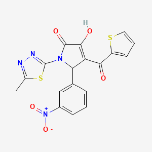 3-hydroxy-1-(5-methyl-1,3,4-thiadiazol-2-yl)-5-(3-nitrophenyl)-4-(2-thienylcarbonyl)-1,5-dihydro-2H-pyrrol-2-one