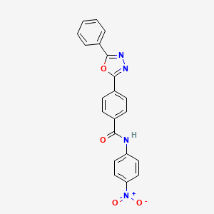 N-(4-nitrophenyl)-4-(5-phenyl-1,3,4-oxadiazol-2-yl)benzamide