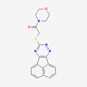 molecular formula C19H16N4O2S B3972999 9-{[2-(4-morpholinyl)-2-oxoethyl]thio}acenaphtho[1,2-e][1,2,4]triazine 