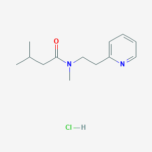 molecular formula C13H21ClN2O B3973033 N,3-dimethyl-N-[2-(2-pyridinyl)ethyl]butanamide hydrochloride 