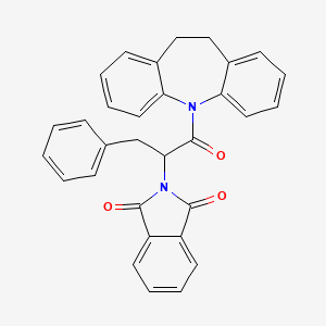 molecular formula C31H24N2O3 B3973056 2-[1-benzyl-2-(10,11-dihydro-5H-dibenzo[b,f]azepin-5-yl)-2-oxoethyl]-1H-isoindole-1,3(2H)-dione 