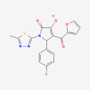 5-(4-fluorophenyl)-4-(2-furoyl)-3-hydroxy-1-(5-methyl-1,3,4-thiadiazol-2-yl)-1,5-dihydro-2H-pyrrol-2-one