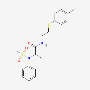 N~1~-{2-[(4-methylphenyl)thio]ethyl}-N~2~-(methylsulfonyl)-N~2~-phenylalaninamide