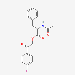 2-(4-fluorophenyl)-2-oxoethyl N-acetylphenylalaninate