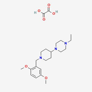 molecular formula C22H35N3O6 B3973127 1-[1-(2,5-dimethoxybenzyl)-4-piperidinyl]-4-ethylpiperazine oxalate 