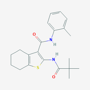 2-[(2,2-dimethylpropanoyl)amino]-N-(2-methylphenyl)-4,5,6,7-tetrahydro-1-benzothiophene-3-carboxamide