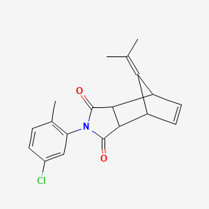 molecular formula C19H18ClNO2 B3973143 4-(5-chloro-2-methylphenyl)-10-(1-methylethylidene)-4-azatricyclo[5.2.1.0~2,6~]dec-8-ene-3,5-dione 