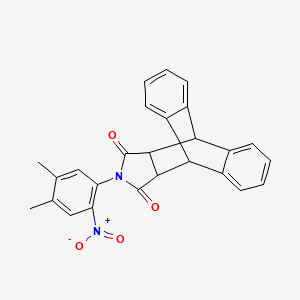 molecular formula C26H20N2O4 B3973171 17-(4,5-dimethyl-2-nitrophenyl)-17-azapentacyclo[6.6.5.0~2,7~.0~9,14~.0~15,19~]nonadeca-2,4,6,9,11,13-hexaene-16,18-dione 