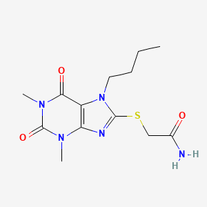 2-[(7-butyl-1,3-dimethyl-2,6-dioxo-2,3,6,7-tetrahydro-1H-purin-8-yl)thio]acetamide