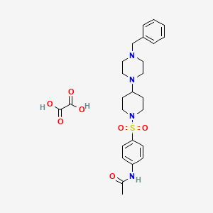 molecular formula C26H34N4O7S B3973191 N-(4-{[4-(4-benzyl-1-piperazinyl)-1-piperidinyl]sulfonyl}phenyl)acetamide oxalate 