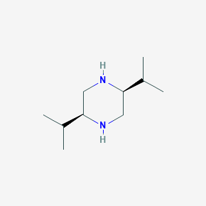 molecular formula C10H22N2 B039732 Piperazine, 2,5-bis(1-methylethyl)-, (2S-cis)-(9CI) CAS No. 114409-91-5