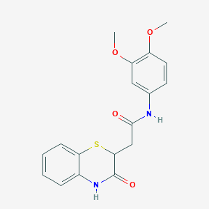 N-(3,4-dimethoxyphenyl)-2-(3-oxo-3,4-dihydro-2H-1,4-benzothiazin-2-yl)acetamide