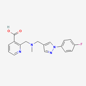 2-{[{[1-(4-fluorophenyl)-1H-pyrazol-4-yl]methyl}(methyl)amino]methyl}nicotinic acid