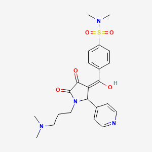 4-{[1-[3-(dimethylamino)propyl]-4-hydroxy-5-oxo-2-(4-pyridinyl)-2,5-dihydro-1H-pyrrol-3-yl]carbonyl}-N,N-dimethylbenzenesulfonamide