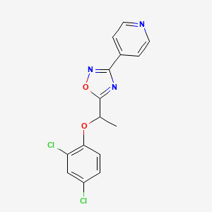 4-{5-[1-(2,4-dichlorophenoxy)ethyl]-1,2,4-oxadiazol-3-yl}pyridine