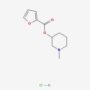 molecular formula C11H16ClNO3 B3973399 1-methyl-3-piperidinyl 2-furoate hydrochloride 