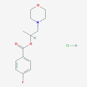 molecular formula C14H19ClFNO3 B3973412 1-methyl-2-(4-morpholinyl)ethyl 4-fluorobenzoate hydrochloride 