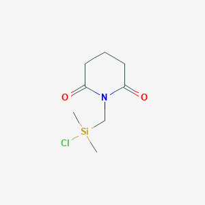 molecular formula C8H14ClNO2Si B397342 1-{[Chloro(dimethyl)silyl]methyl}-2,6-piperidinedione 