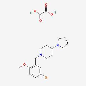 molecular formula C19H27BrN2O5 B3973438 1-(5-bromo-2-methoxybenzyl)-4-(1-pyrrolidinyl)piperidine oxalate 