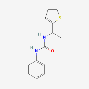 molecular formula C13H14N2OS B3973445 N-phenyl-N'-[1-(2-thienyl)ethyl]urea 