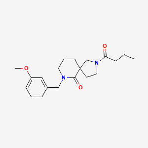 molecular formula C20H28N2O3 B3973461 2-butyryl-7-(3-methoxybenzyl)-2,7-diazaspiro[4.5]decan-6-one 